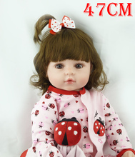 Muñeca bebé realista de silicona para niñas, juguete de bebé recién nacido de 19 "y 48cm, regalo sorpresa para niños 2024 - compra barato
