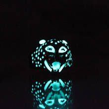 Rings Glowing Ring Luminous women men ring leopard gift Glow In The Dark Black Panther 2024 - buy cheap