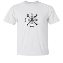 Camiseta masculina odin valknut, camiseta com símbolo do leguvisir, estilo viking norse, gótico, presente, na moda, verão 2024 - compre barato