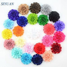 50pcs/lot DIY Fluffy Ruffled Satin Ribbon Flowers for Girls Headbands Accessories 25 Color Available FH40 2024 - buy cheap