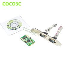 For Intel Min ITX ,Mini PCIe 2 COM Ports Card XR17V352 Mini PCI express 2 Serial Controller card DB9 RS-232 adapter 2024 - buy cheap