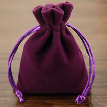 High quality 9X12CM Velvet Bag 100pcs jewelry packaging Purple bag for Rings/ Earrings /Neckalce Wedding Gift Pouch packaging 2024 - buy cheap