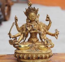 8" Copper Bronze Namgyalma Ushnishavijaya Kwan-yin Buddha Statue 2024 - buy cheap