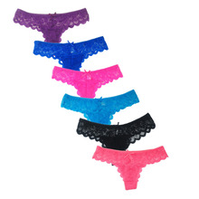 6pcs /lot Underwear Women erotic panties transparent Lace G-string Thongs for Women Brazilian Knickers Sexy Lingerie G String 2024 - buy cheap