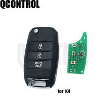 QCONTROL New Replacement 3 Button Keyless Remote Smart Car Key 433MHZ  For Kia K4 with Uncut Blade  without chip 2024 - buy cheap