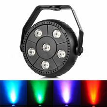 Mini luz de disco para dj, candeeiro laser de 18w com efeito rgb de 6 leds e ativação automática para palco