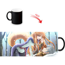 spice and Wolf Magic Mug Heat Color Change Tea Milk Water Cup Ceramic Custom Coffee Mugs Birthday Gifts 350ml 2024 - buy cheap