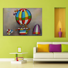 High Quality Handpainted Oil Paintings Hot Balloon Concert Art Pictures Wall Stickers On Canvas Unique Gift for kid's room Decor 2024 - buy cheap