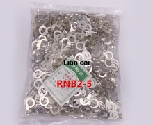 200 pces RNB2-5 não-isolado anel terminal fio elétrico friso nu conector awg 16-14 2024 - compre barato
