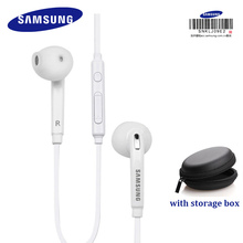 Fone de ouvido samsung com fio e caixa de armazenamento preta 3.5mm, plugue intra-auricular, fones para jogos, suporta galaxy s8 s8p s9 s9p s10 s10 + 2024 - compre barato