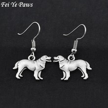 Pendientes colgantes de perro de Terranova para mujer, aretes grandes y largos, joyería de moda 2017 2024 - compra barato