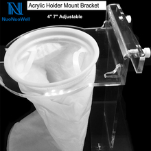 NuoNuoWell-Soporte de calcetín de fieltro de sumidero marino para acuario, soporte de montaje acrílico para acuario de 5mm-15mm de espesor, 4 "/7", 1 ud. 2024 - compra barato