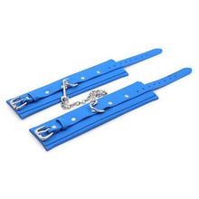 Puppy play PU Leather blue wrists cuffs Bondage Restraints SM products handcuffs Sex Toys For woman sex products adult games 2024 - buy cheap
