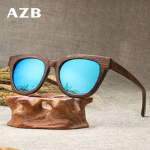 AZB Handmade Wooden Mirror Sunglasses Polarized Men's Bamboo Sun Glasses Women Wood Sunglasses Oculos de sol masculino 2024 - buy cheap