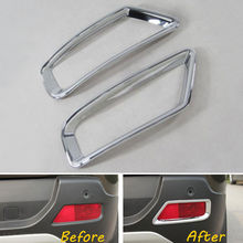 BBQ@FUKA Fit For Peugeot 3008 2013-2015 Auto Rear Tail Fog Light Lamp Cover Frame Trim ABS x2 2024 - buy cheap