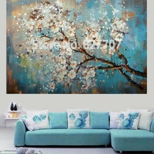 Handpainted Modern Abstract Flower Canvas Art Decoration of Oil Painting Wall Pictures For Living Room Paint 2024 - buy cheap