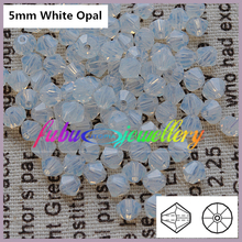 Free Shipping! 576pcs/Lot,  AAA Chinese Top Quality 5mm White Opal Crystal Bicone Beads 2024 - buy cheap