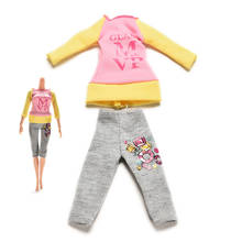 1 комплект, новые модные наряды, Повседневное платье, костюмы для куклы, лучший подарок, детская игрушка, детская игрушка, кукла, одежда, аксессуары для куклы 2024 - купить недорого