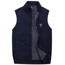 ICPANS Winter Warm Thicken Mens Vest Fleece Vests Warm Stand Collar Waistcoat Cardigan Sleeveless Outwear Jacket Male Clothing 2024 - buy cheap