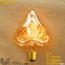 40W 220V E27 сердце образный лампада Эдисон светильник в стиле ретро лампа-бомбилья Винтаж ампулы Decoratives 2024 - купить недорого