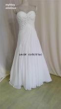 2021 New Arrival Chiffon Sweetheart Sweep Train Floor-length Lace Up Wedding Dress Alibaba China Bridal Gowns Trouwjurk Vestido 2024 - buy cheap