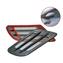 2 pcs Nunca Desaparecer De Fibra De Carbono Adesivo de Carro Car Styling Side Fluxo Air Vent Fender Tampa Buraco Decoração Intake Grille Duto adesivo 2024 - compre barato