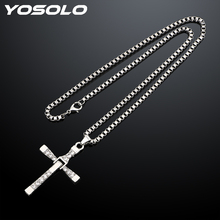YOSOLO Christian Cross Alloy Auto Interior Accessories Decoration Car Pendant Car Rearview Mirror Hanging Ornaments Car-styling 2024 - buy cheap