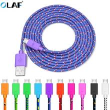 OLAF Nylon Braided Micro USB Cable 1m/2m/3m Data Sync USB Charger Cable For Samsung HTC LG huawei xiaomi Android Phone Cables 2024 - buy cheap