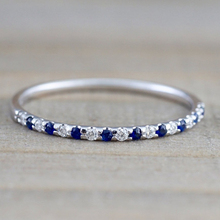 Женское кольцо с кристаллами PinkBlue, тонкое простое кольцо на палец средней длины, вечерние ювелирные изделия для подарка, Z4N945 2024 - купить недорого