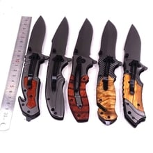 Tactical Knife Combat Folding Survival Pocket Knife Outdoor Camping Hunting Knives Utility EDC Multi Tools wood handle Multitool 2024 - buy cheap