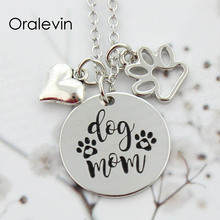 Collar de Metal para perro mamá, regalo para pérdida de Mascota, para mamá, perro, mamá, collar conmemorativo para joyas de Mascota, 10 unids/lote, # LN2341 2024 - compra barato