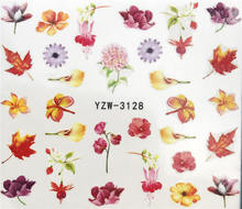 1 лист рельефных 3D наклеек для ногтей YZWLE, цветущий цветок, наклейки, клейкие наклейки для маникюра и ногтевого дизайна, декоративные накладки 2022 - купить недорого
