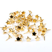 Clavos de adorno de estrella dorada, tachuelas de Metal para ropa, artesanía, 8mm, 40 Uds. 2024 - compra barato