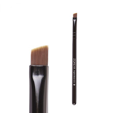 Коническая угловая нейлоновая кисть для бровей, черная деревянная ручка, аппликатор для пудры для бровей, кисти для макияжа, инструмент 2024 - купить недорого