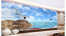 Customized 3d photo wallpaper 3d wall murals wallpaper Beach channel living room decoration 2024 - buy cheap