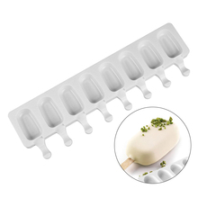 8 Hole  Silicone  Ice Cream Mold  Makers Cake decorating Baking Tools DIY Ice Cube Moulds Dessert Tray Popsicle Molds 2024 - buy cheap