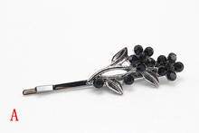 1pc New Rhinestone  Silver Hairpins  Barrette Flower Hair Pin  Crystal  Jewelry  Bridal Wedding Accessories F662-1 2024 - buy cheap