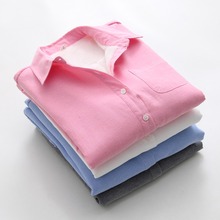 Женская Вельветовая рубашка из ткани Оксфорд, утолщенная хлопковая блузка из берберского флиса, женская теплая нижняя рубашка, топы, Осень-зима 2020 2024 - купить недорого