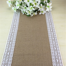 Vintage Natural Burlap Jute Linen LOVE Table Runner Christmas Wedding Champagne Table Runners Dining Room Table Gadget 2024 - buy cheap