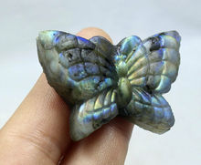 Very rare rich natural gems carved labradorite blue butterfly 1PC 2024 - buy cheap