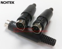 NCHTEK 5PIN 5 Pin Mini DIN Mini-DIN Male Plug S-video Connector Adapter Plastic Handle/Free shipping/10PCS 2024 - buy cheap