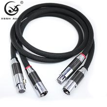 1 par de cabos de áudio de alta fidelidade 6m xssh hifi com 2 núcleos de cobre puro ofc pcocc fêmea xlr para macho xlr rca 2024 - compre barato
