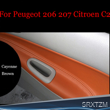 Cubierta de cuero de microfibra para puerta trasera y delantera, cubierta protectora de cuero, para Peugeot 206, 207, Citroen C2 2024 - compra barato