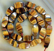 Free hot new  beautiful Fashion jewelry 15inches 8x16mm Natural Yellow Tiger's Eye Barrel Loose Beads Strand AAA  sp0324 2024 - buy cheap