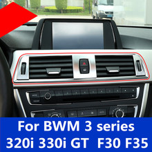 Для BWM 3 series 320i 330i GT F30 F35 панель управления внутренней навигацией для автомобиля декоративная рамка для выхода кондиционера, обшивка, накладка 2024 - купить недорого