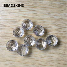 New arrival! 20mm155pcs/lot Acrylic clear Circle-flat shape Faceted beads for jewelry necklace making(As shown) 2024 - buy cheap