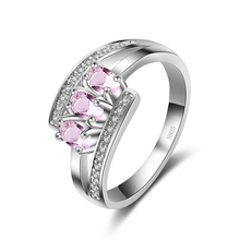 Anillo de compromiso elegante de cristal de zirconia cúbica CZ, anillo de moda, joyería de banda a la moda, anillos de plata de ley 925 para mujer 2024 - compra barato