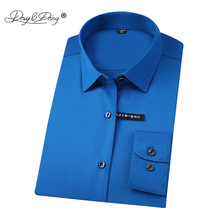 DAVYDAISY 2019 New Arrival Spring Fashion Men Shirt Bamboo Fiber Long Sleeved Solid Dress Shirt Male Work Casual Shirts DS175 2024 - buy cheap