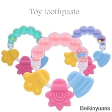 Baby silicone round tooth food food grade care quality silicone teeth rubber necklace toy solid teeth molar rod 2024 - buy cheap