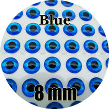 8 мм 3D синий/Оптовая 600 мягкие формованные 3D голографические глаза рыб, муха завязывание, джиг, приманка делая 2024 - купить недорого